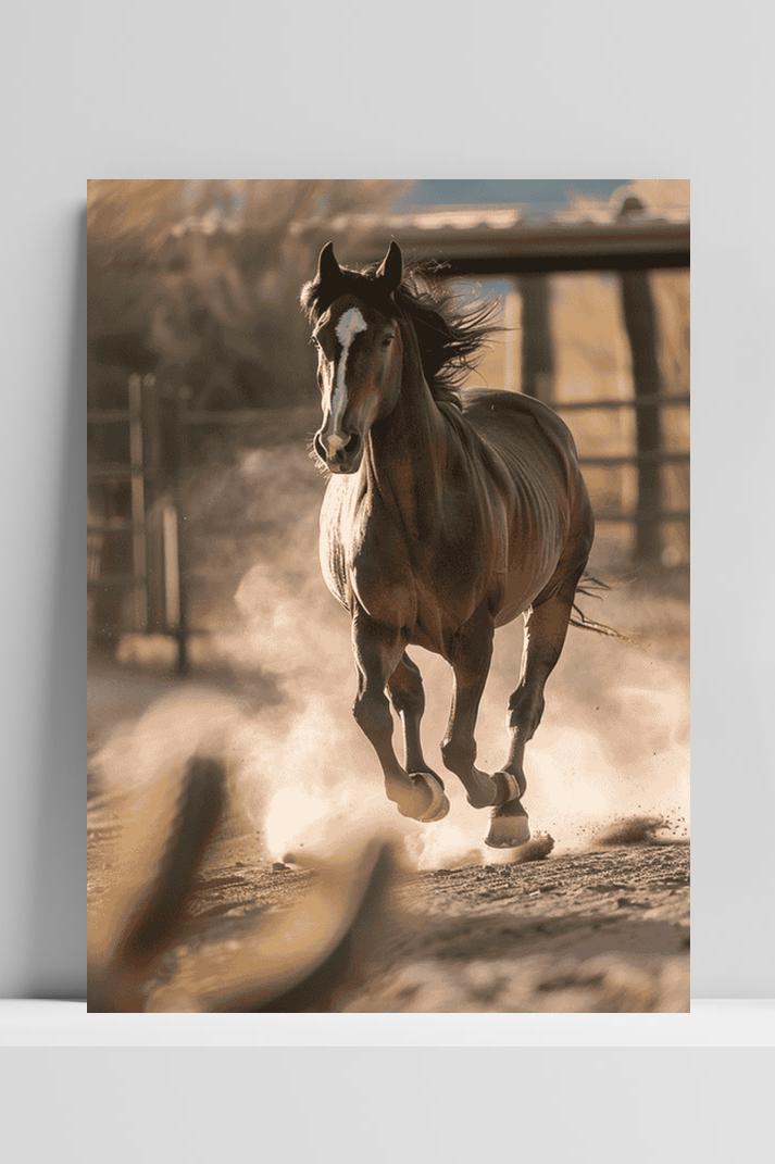 Paardenboerderij op 3mm aluminium dibond