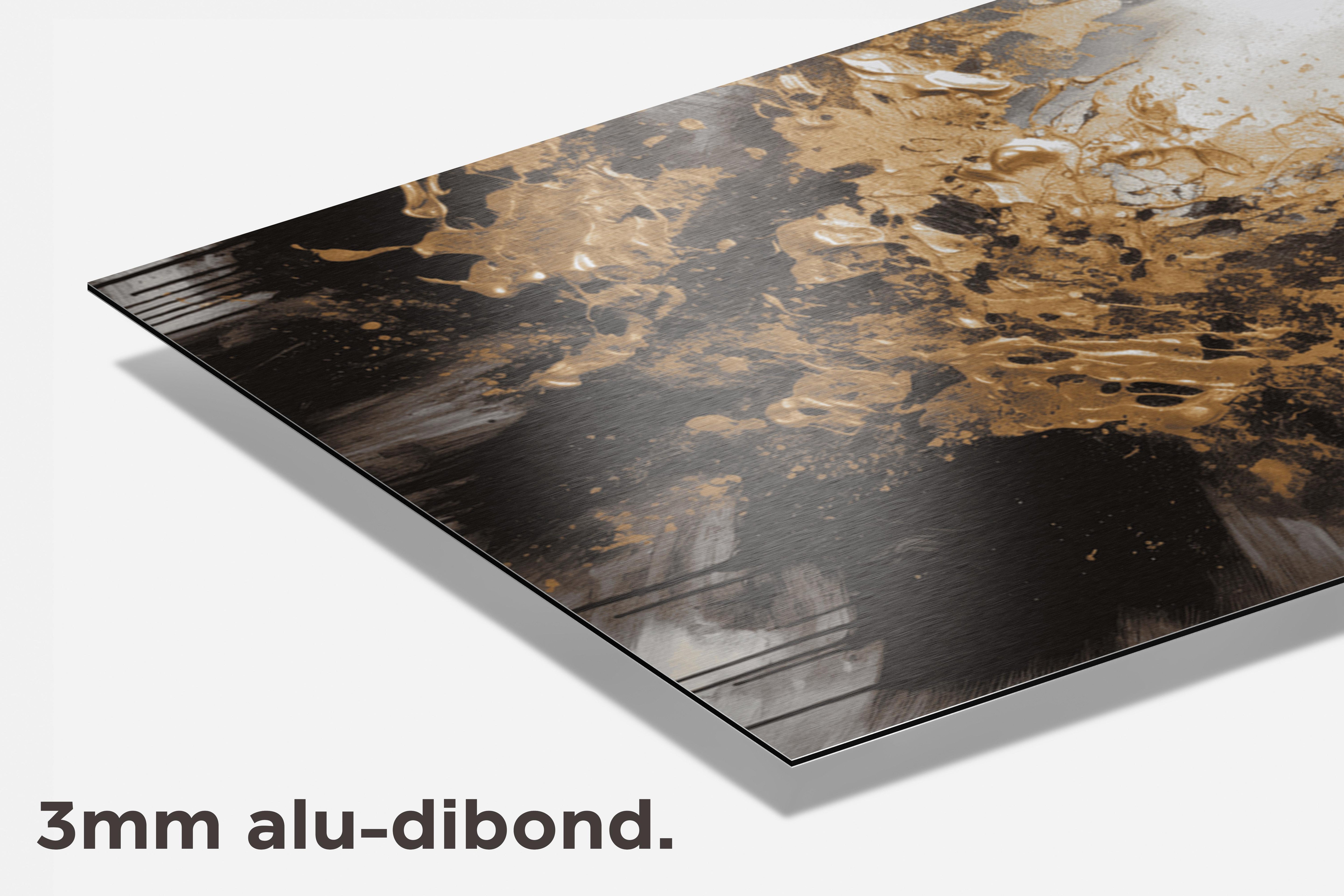 Goud Zilver Abstract dibond detail