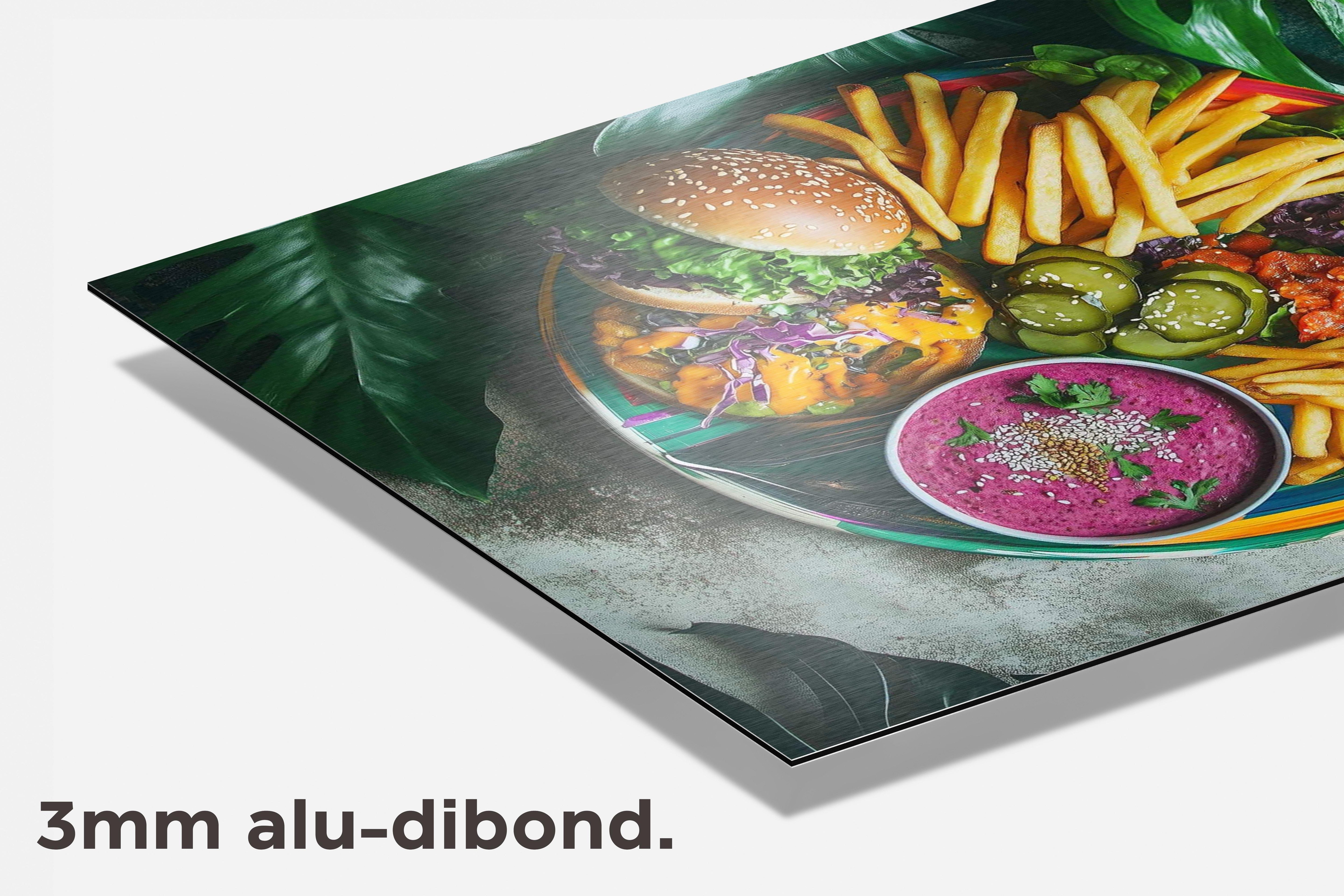 Veganistisch Bord dibond detail
