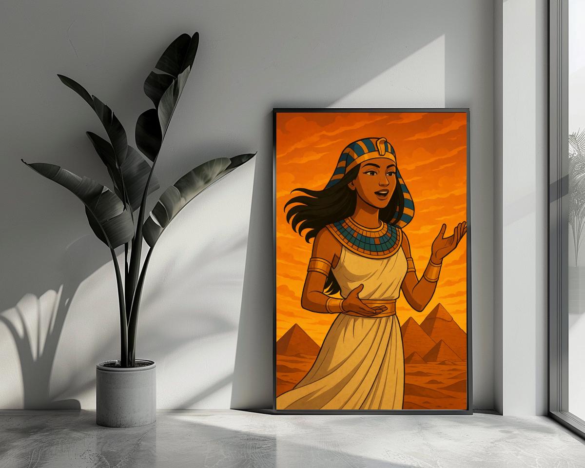 Egyptian Woman Cartoon poster van 25 Artstreet