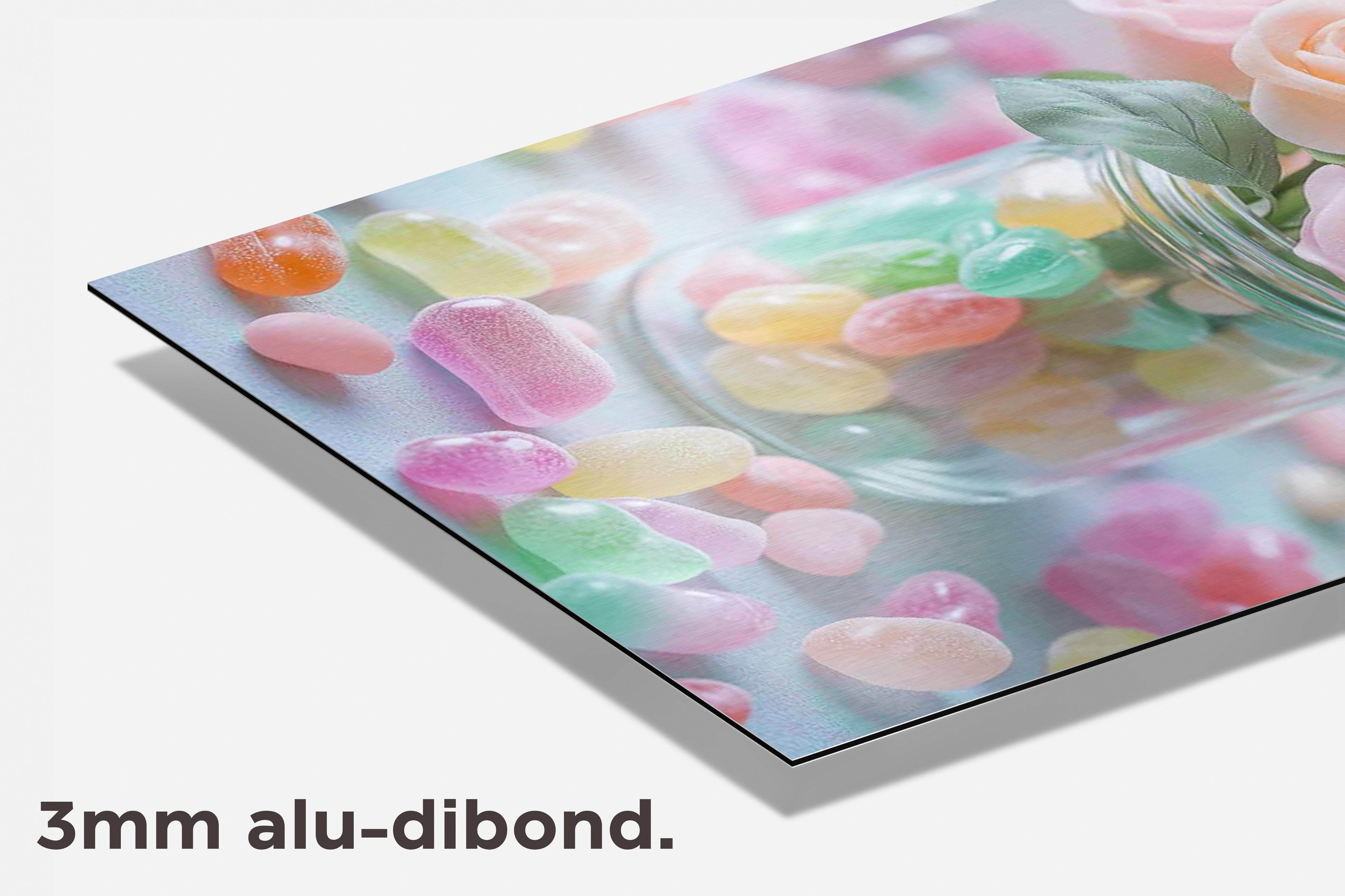 Bloemen Snoep Pot dibond detail
