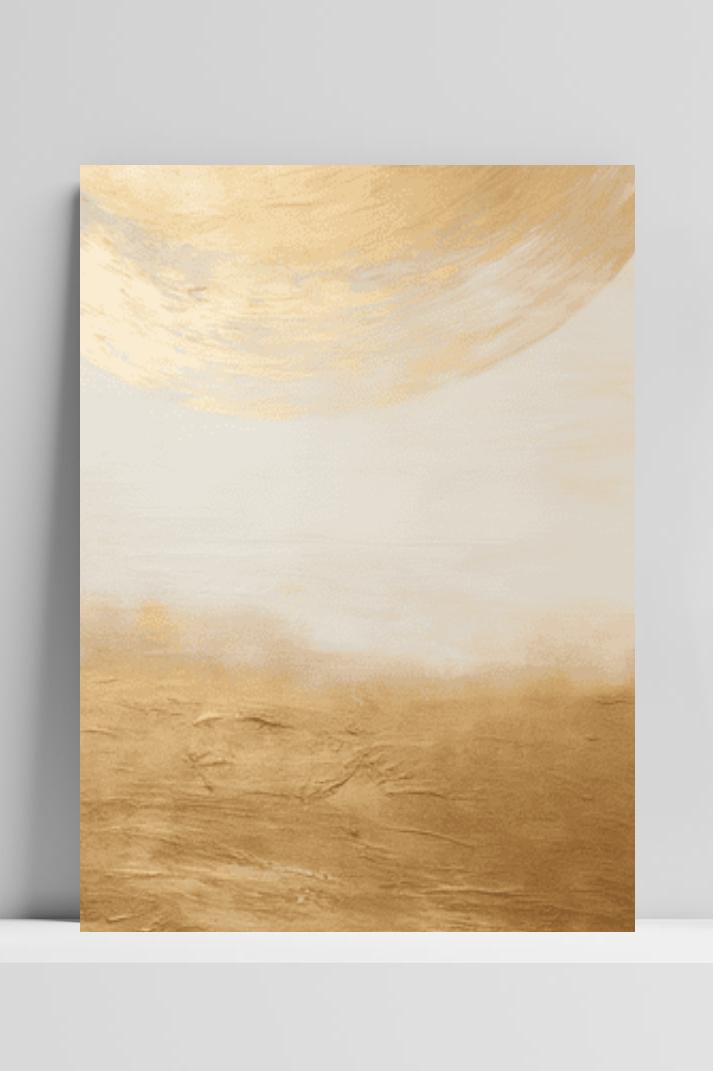 Goud Wit Abstract op 3mm aluminium dibond