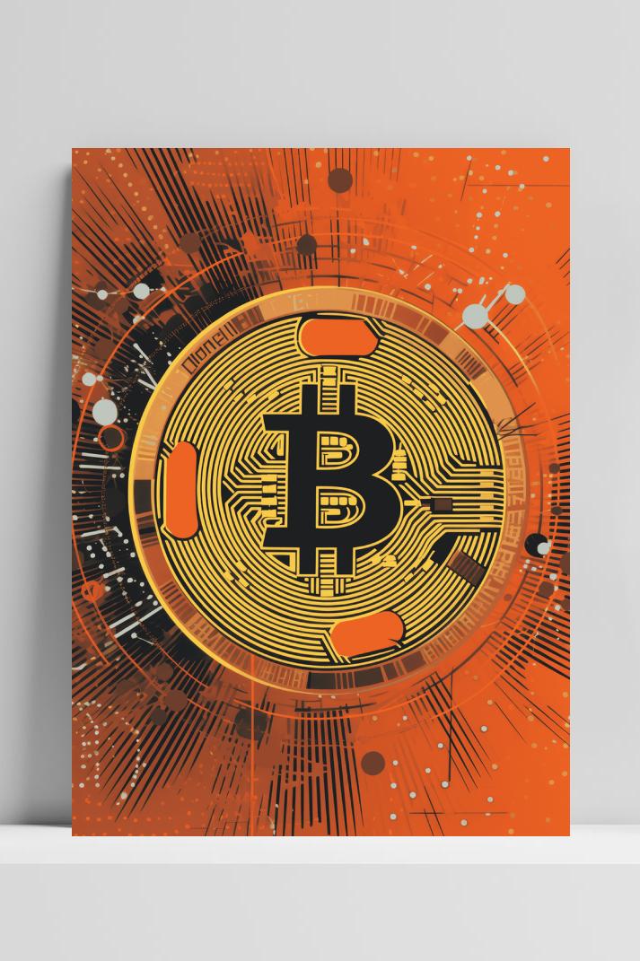 Bitcoin Poster op 3mm aluminium dibond