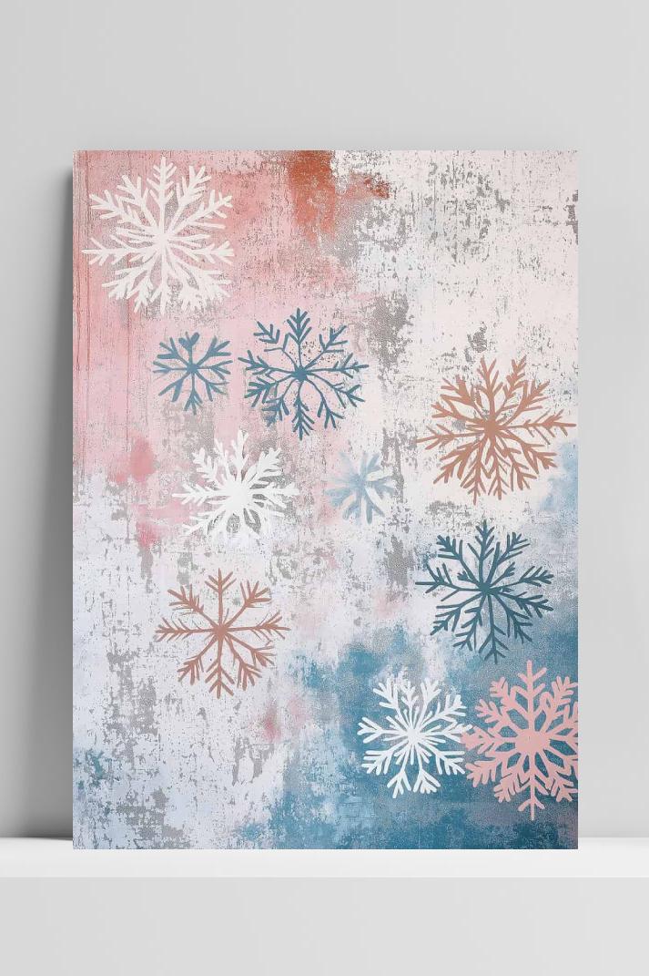 Sneeuwvlokken op 3mm aluminium dibond