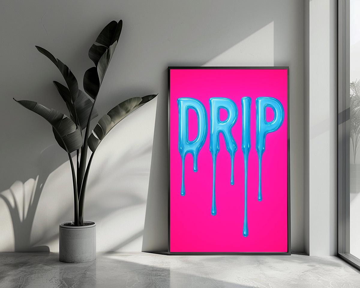 Drip Text poster van 25 Artstreet
