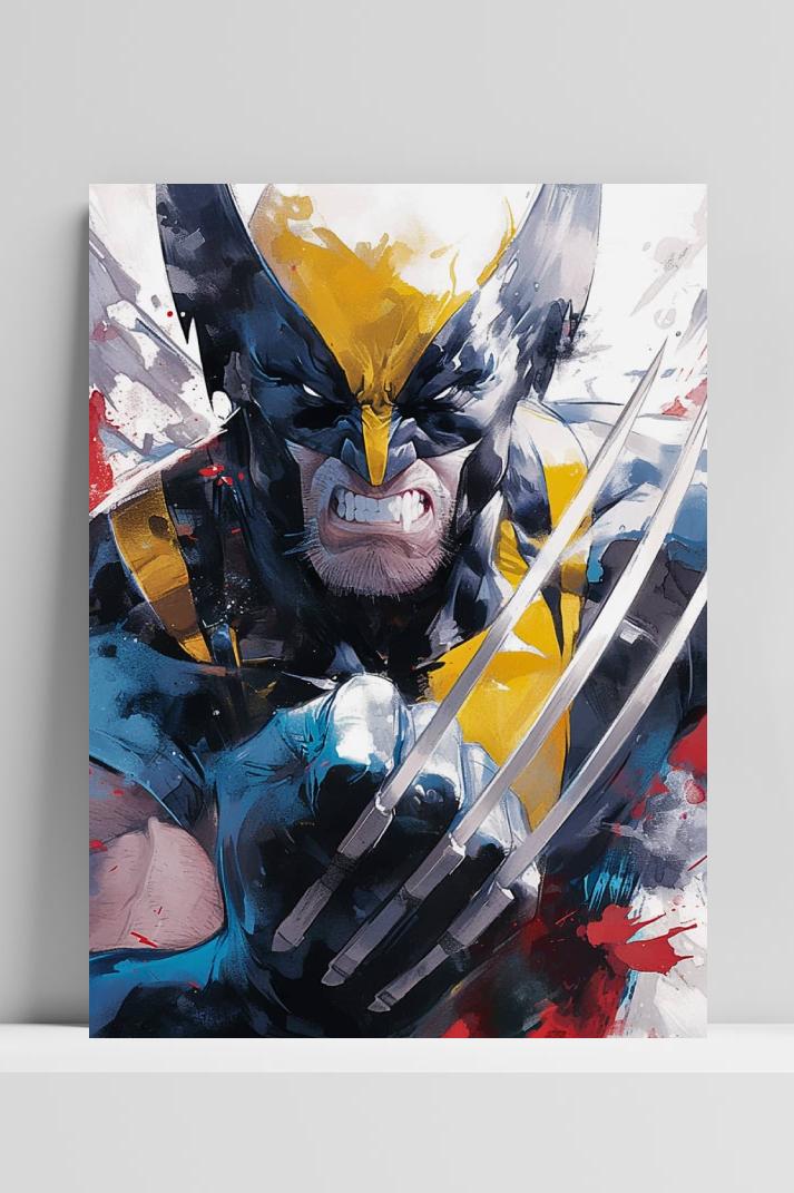 Wolverine op 3mm aluminium dibond