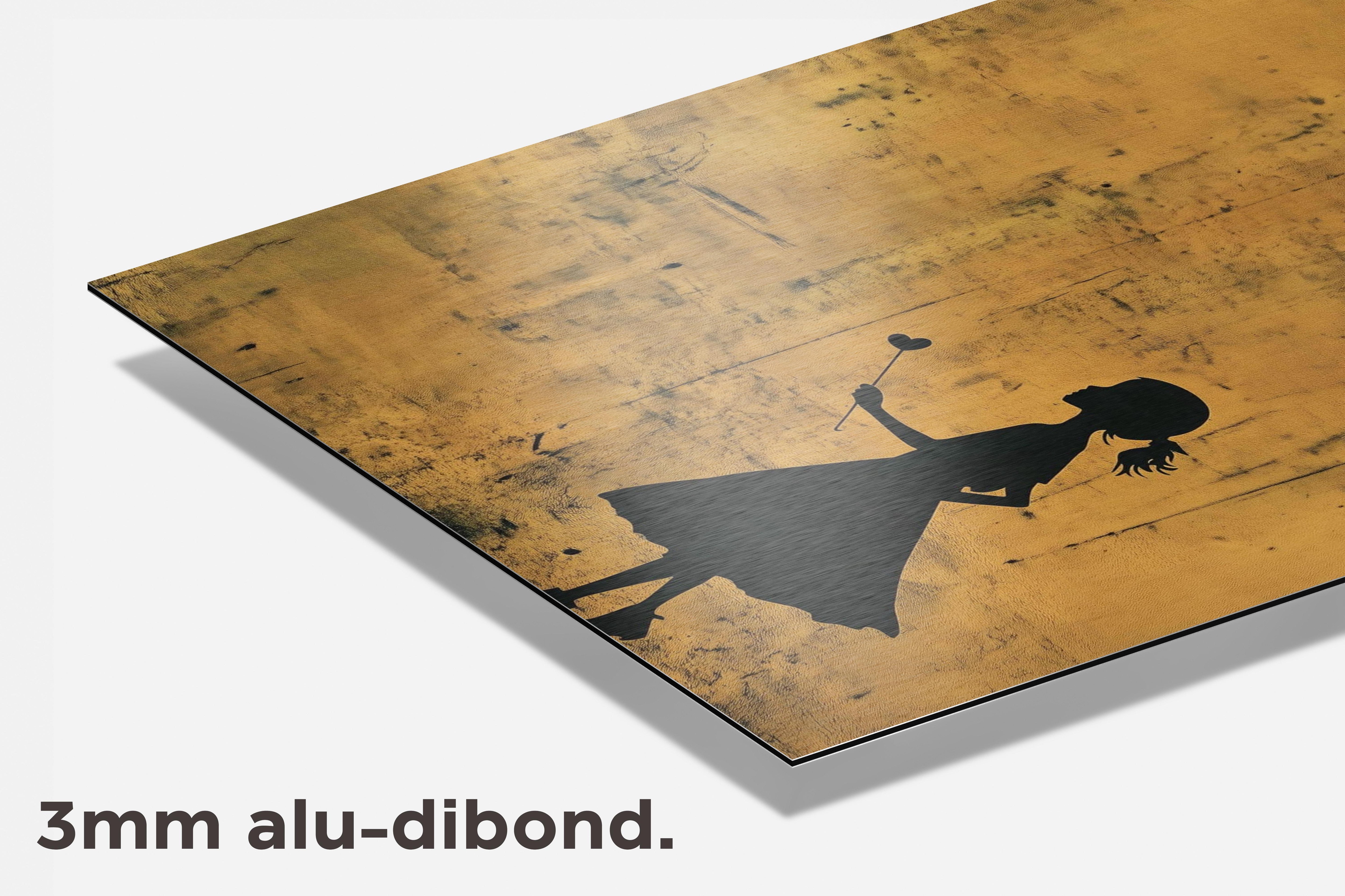 Banksy Meisje dibond detail
