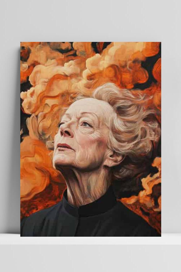 Maggie Smith op 3mm aluminium dibond