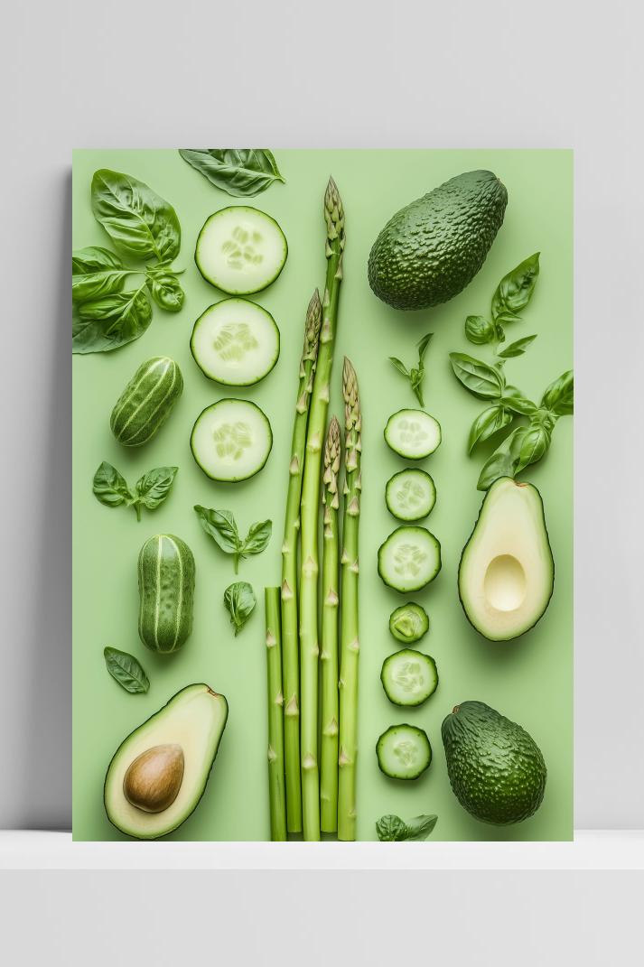 Green Vegetables op 3mm aluminium dibond