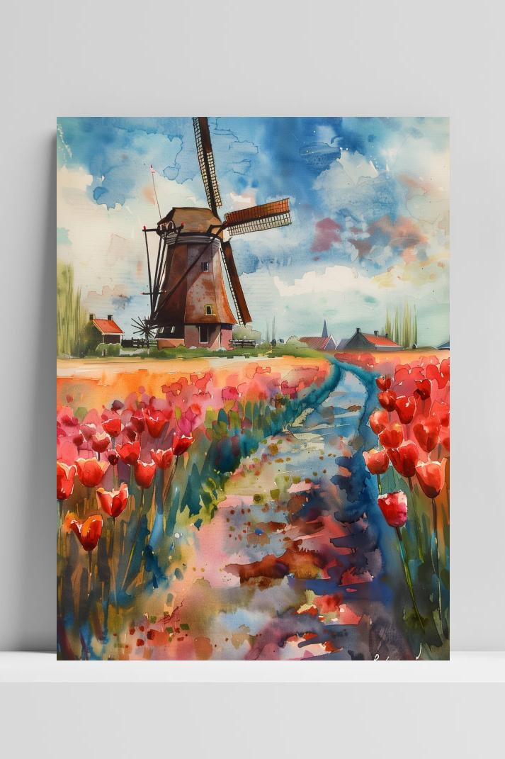 Windmolen op 3mm aluminium dibond