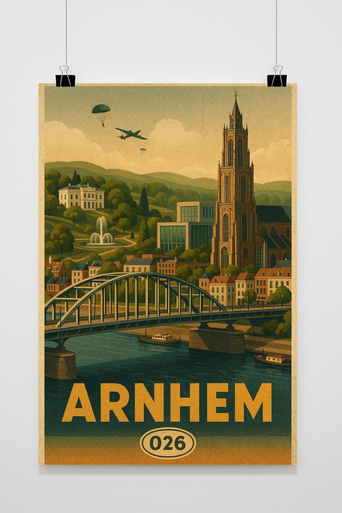 Arnhem Netherlands Vintage Text poster van 25 Artstreet
