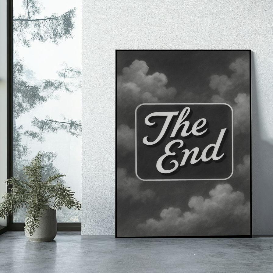 The End Text B&W poster sfeerbeeld 1