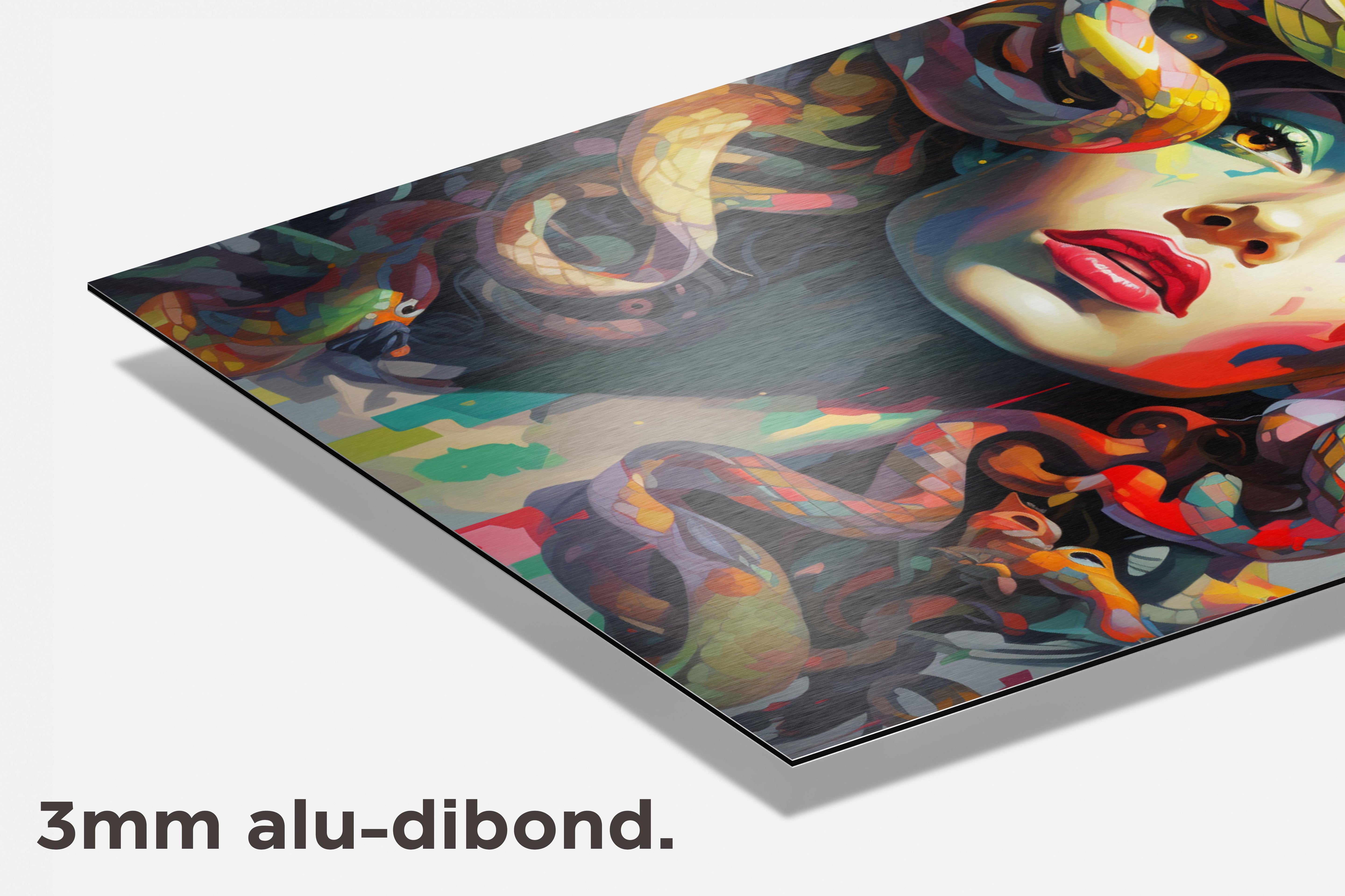 Medusa Abstract dibond detail