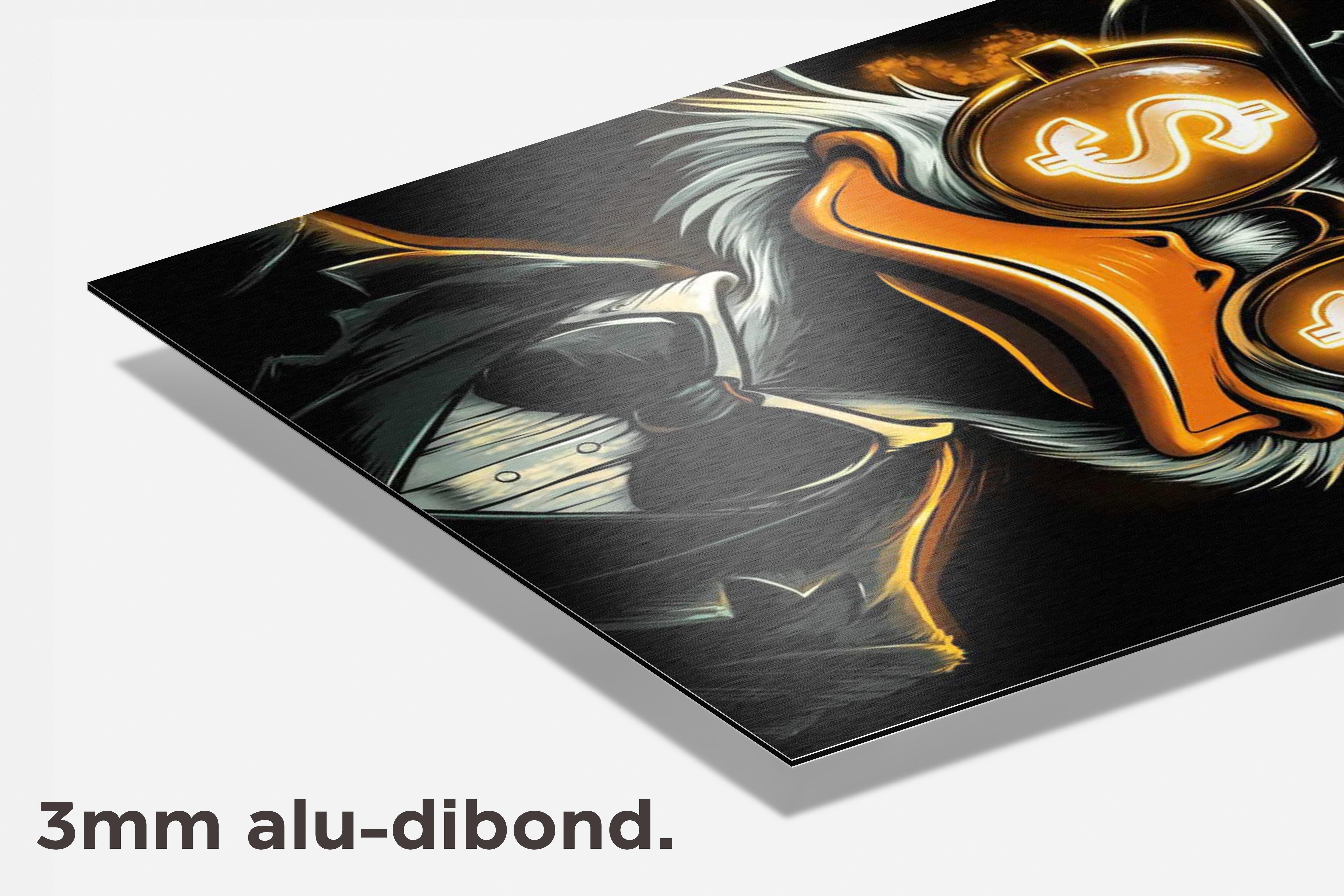 Dollar Eend dibond detail