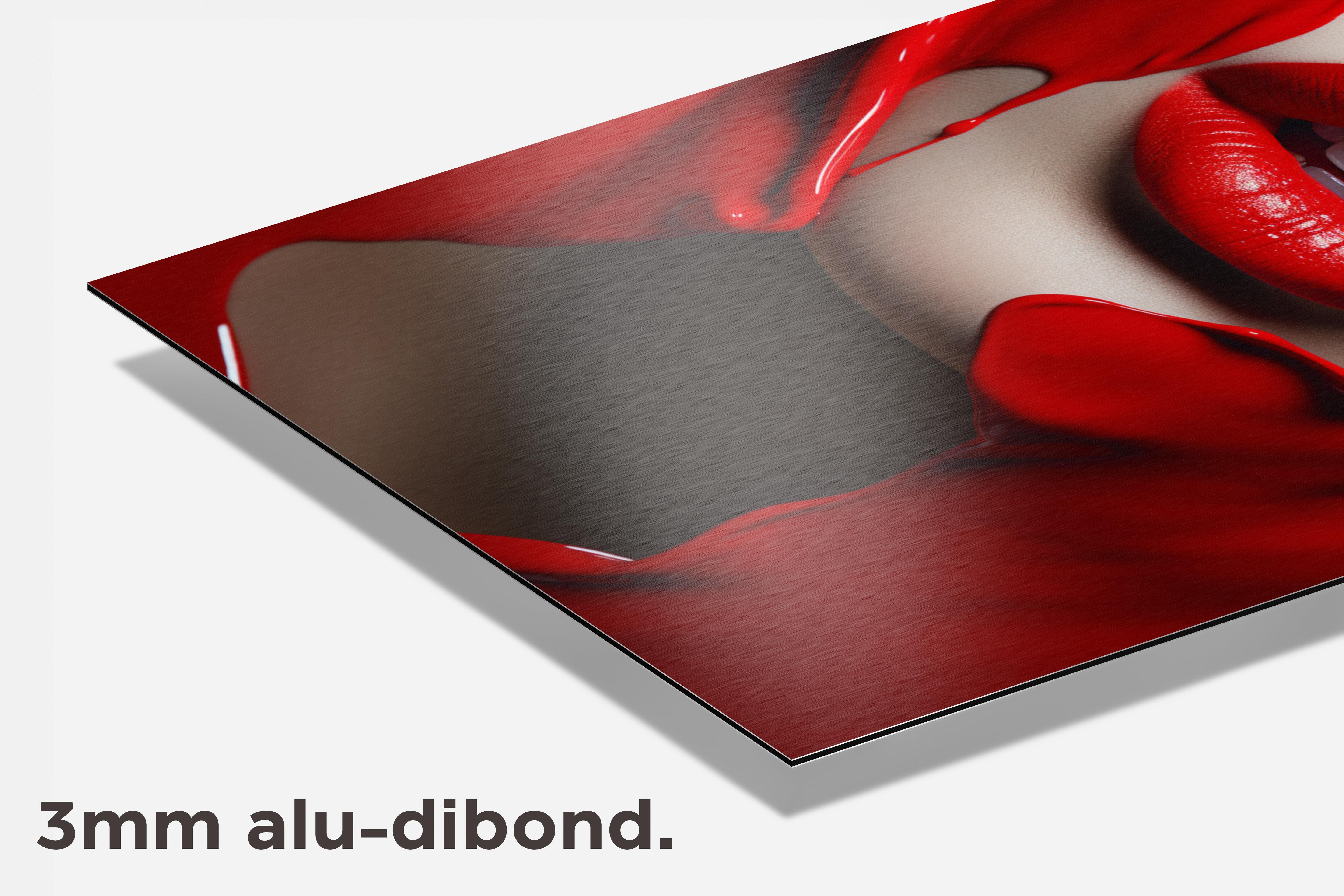 Rode Lippen dibond detail