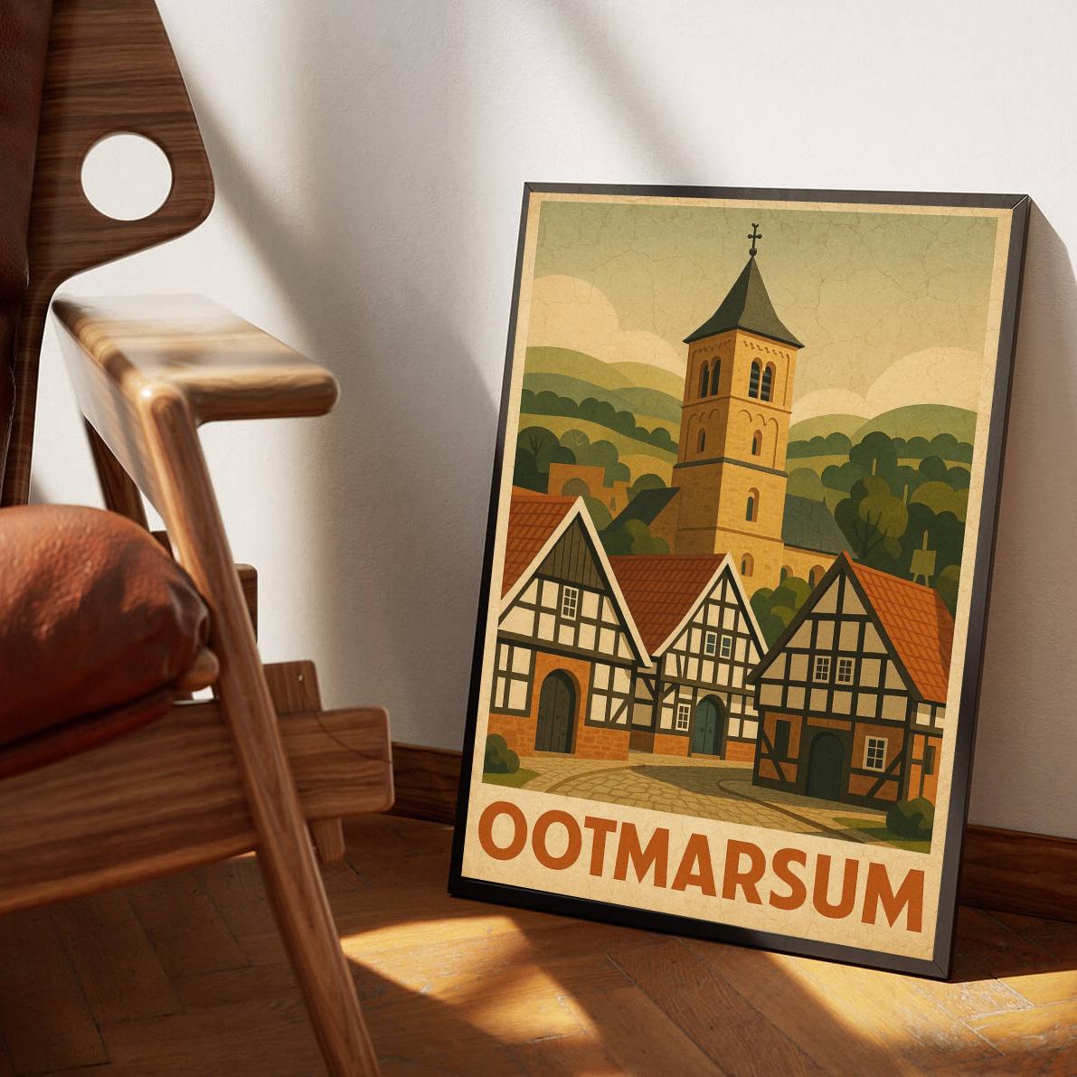 Ootmarsum Text Vintage poster sfeerbeeld 3