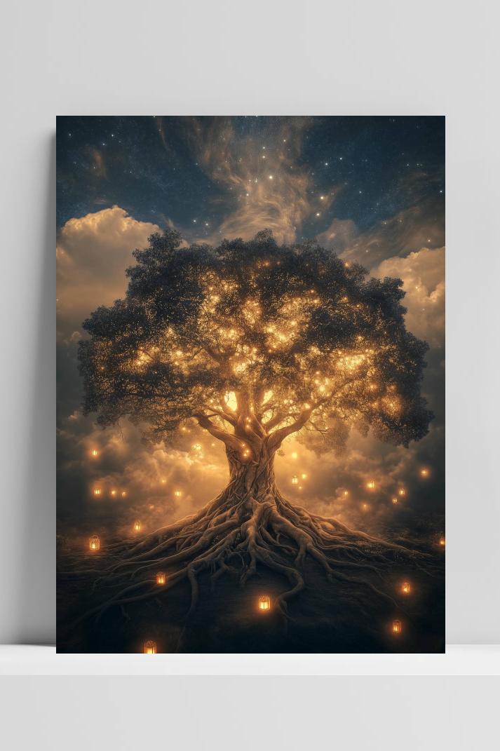 Levensboom op 3mm aluminium dibond