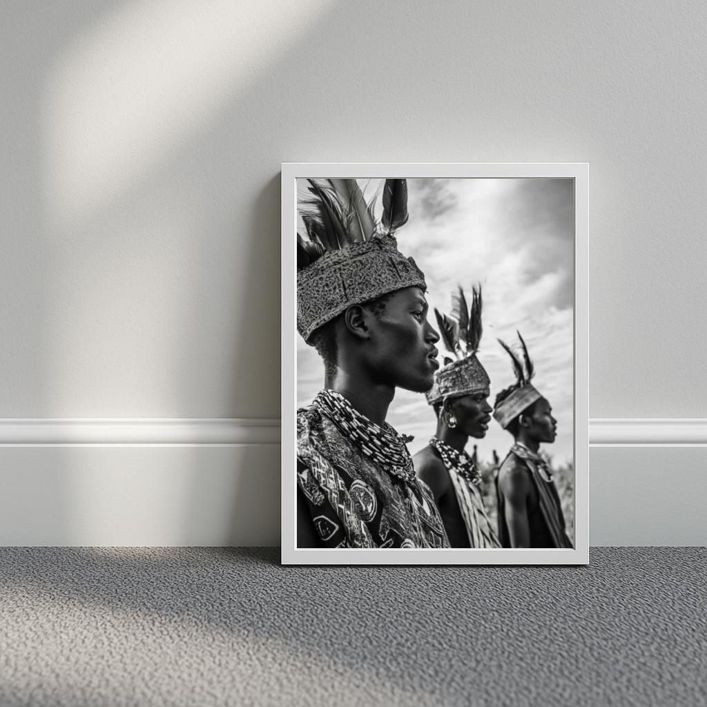 African Tribe B&W poster sfeerbeeld 3