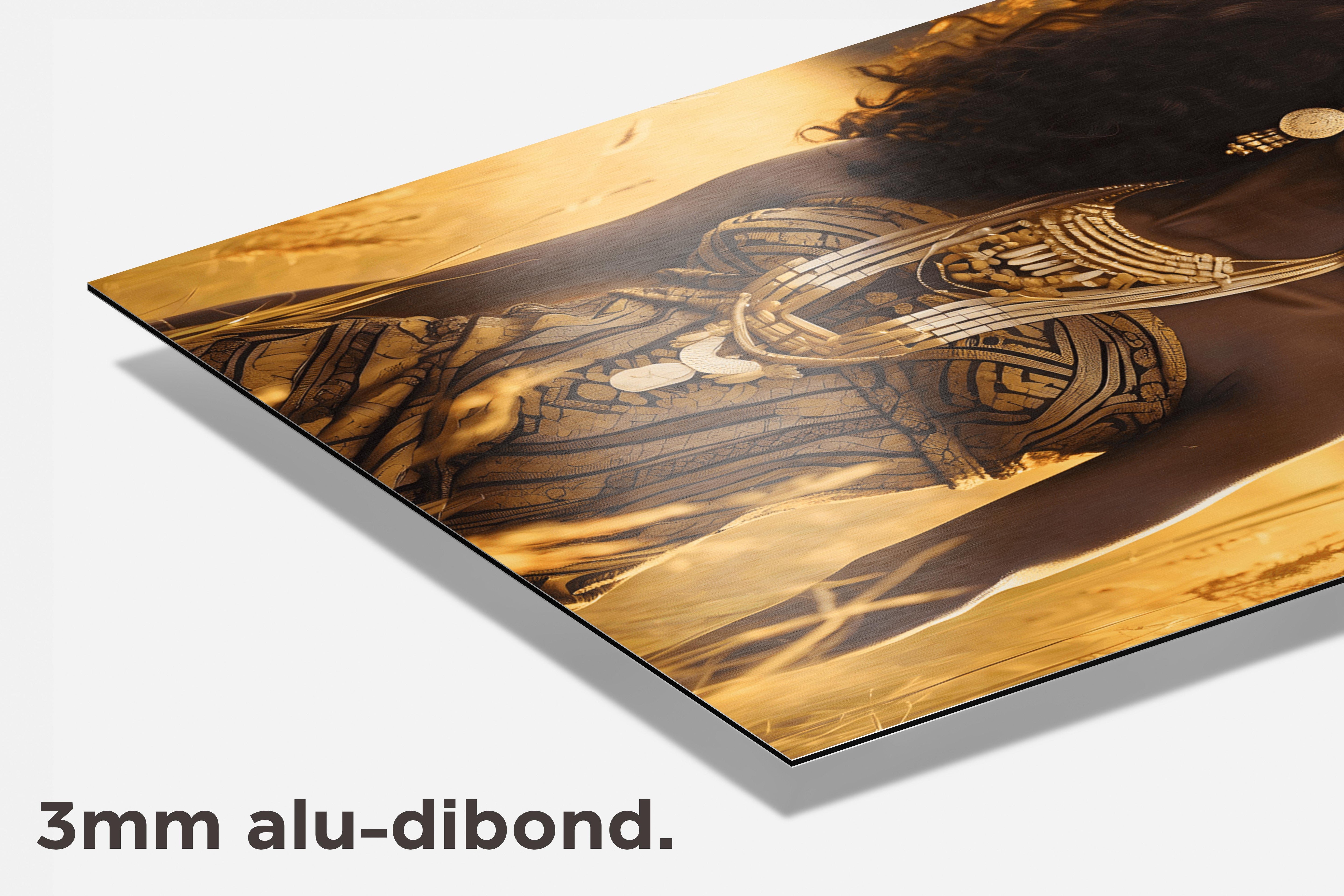 Afrikaanse Vrouw Goud dibond detail