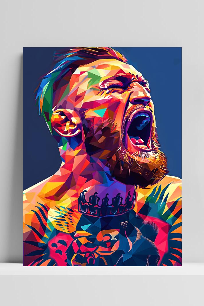 Conor McGregor WPAP op 3mm aluminium dibond