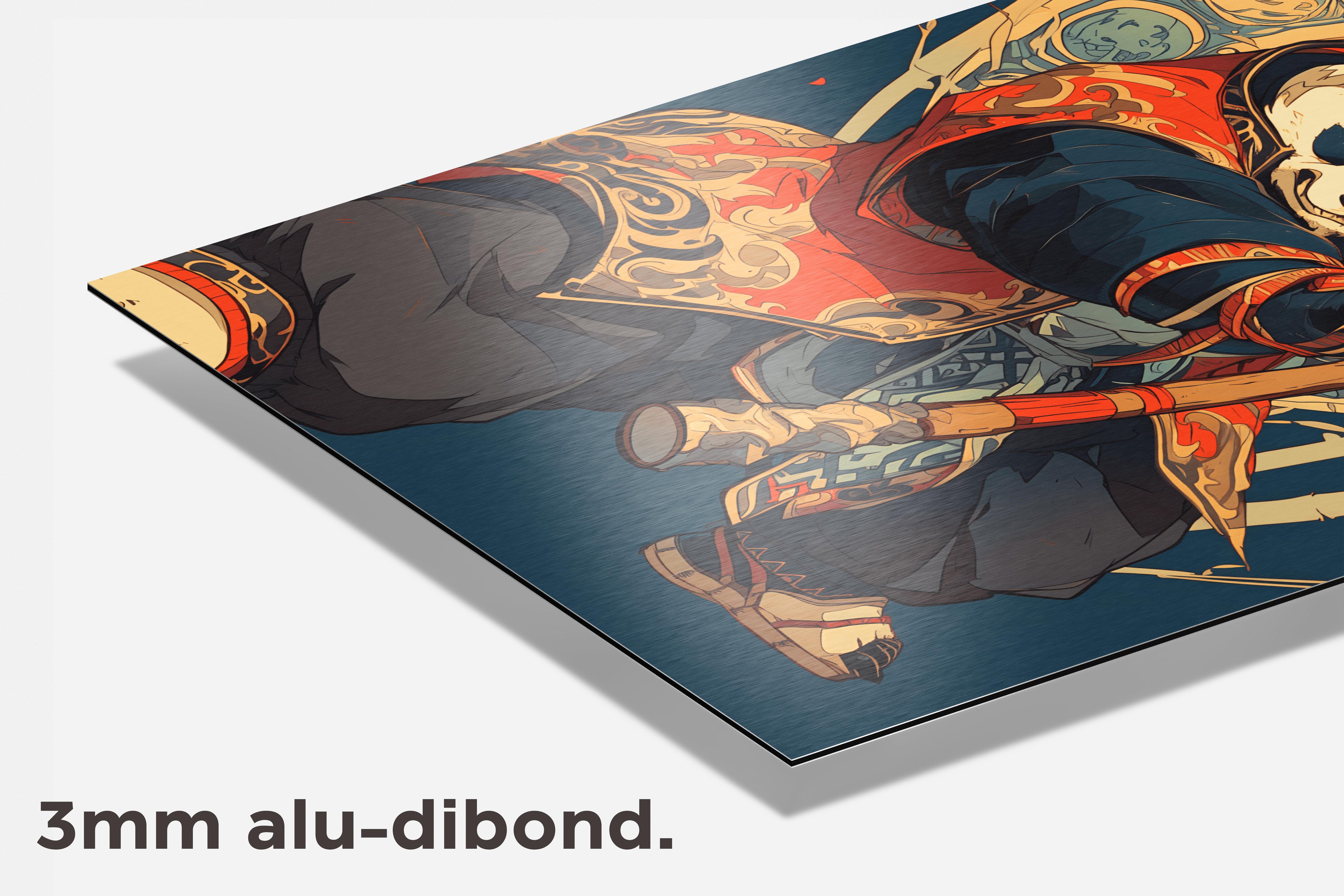Pandakrijger dibond detail