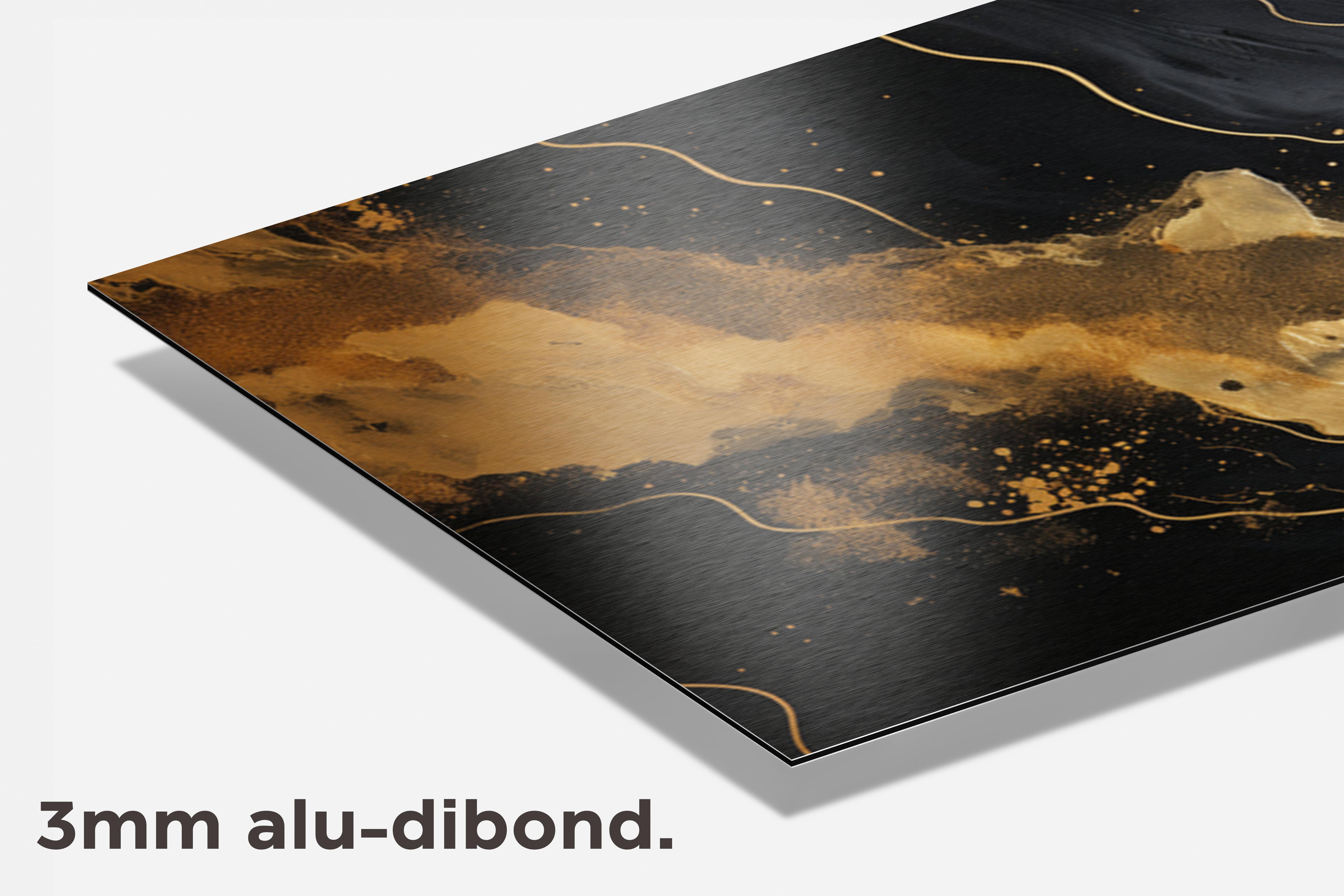 Goud Zwart dibond detail