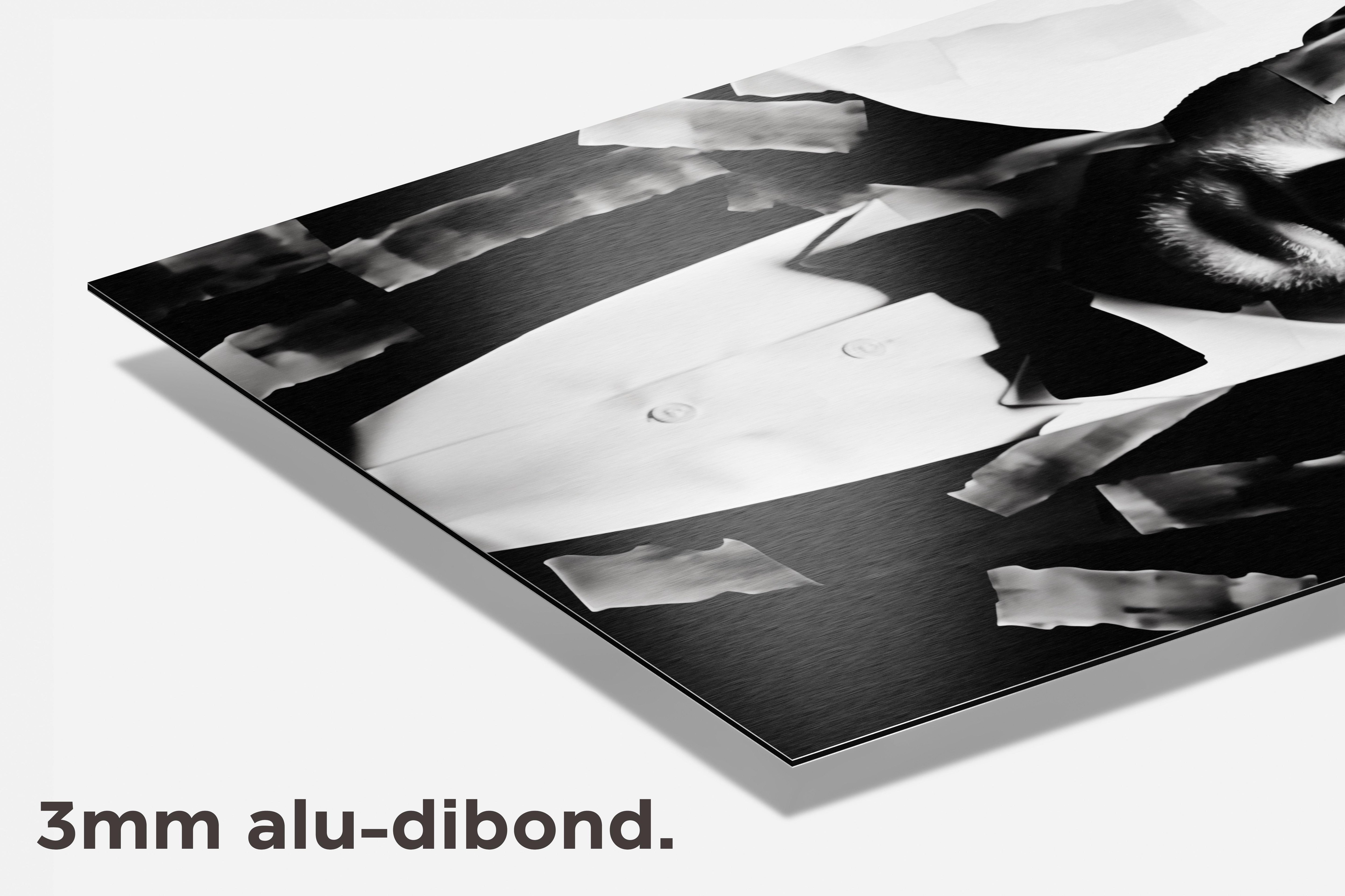 Justin Timberlake Zwart Wit dibond detail
