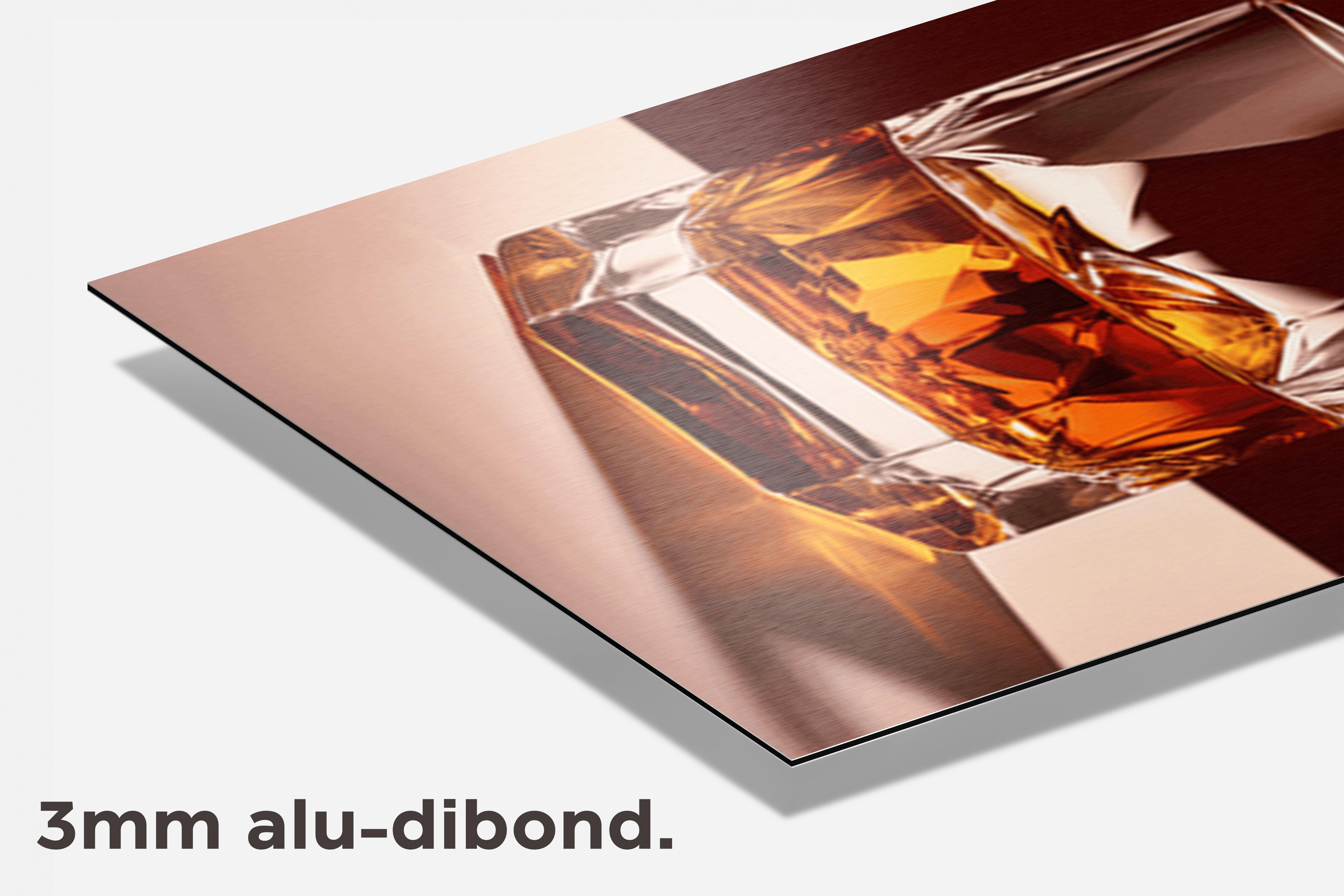 Whiskey Glas Fancy dibond detail