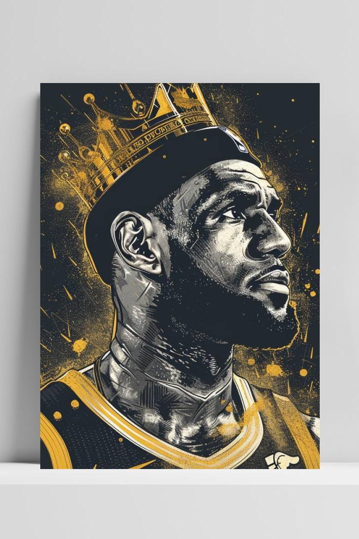 LeBron James King op 3mm aluminium dibond