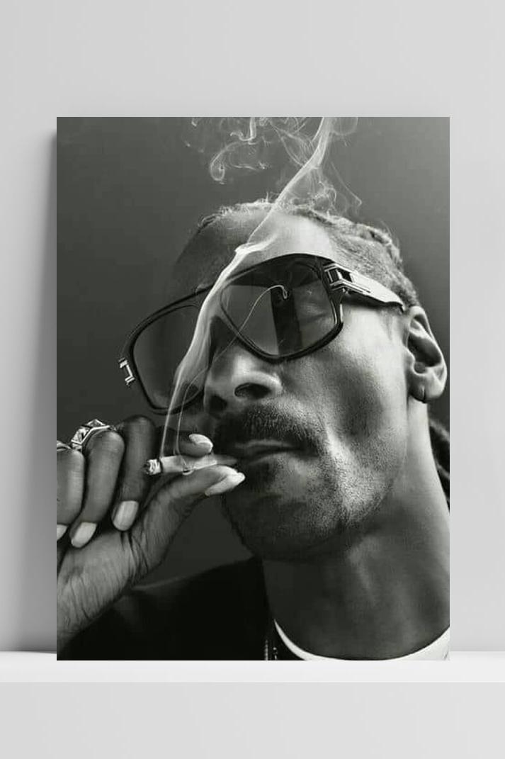 Snoop Dogg op 3mm aluminium dibond