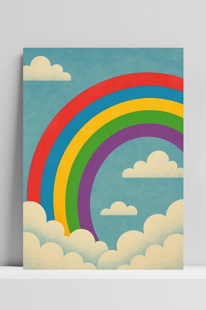 Rainbow Clouds Art im Interieur