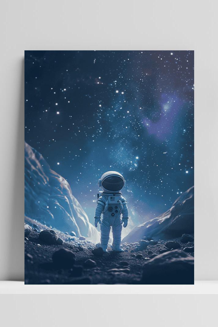 Astronaut op 3mm aluminium dibond