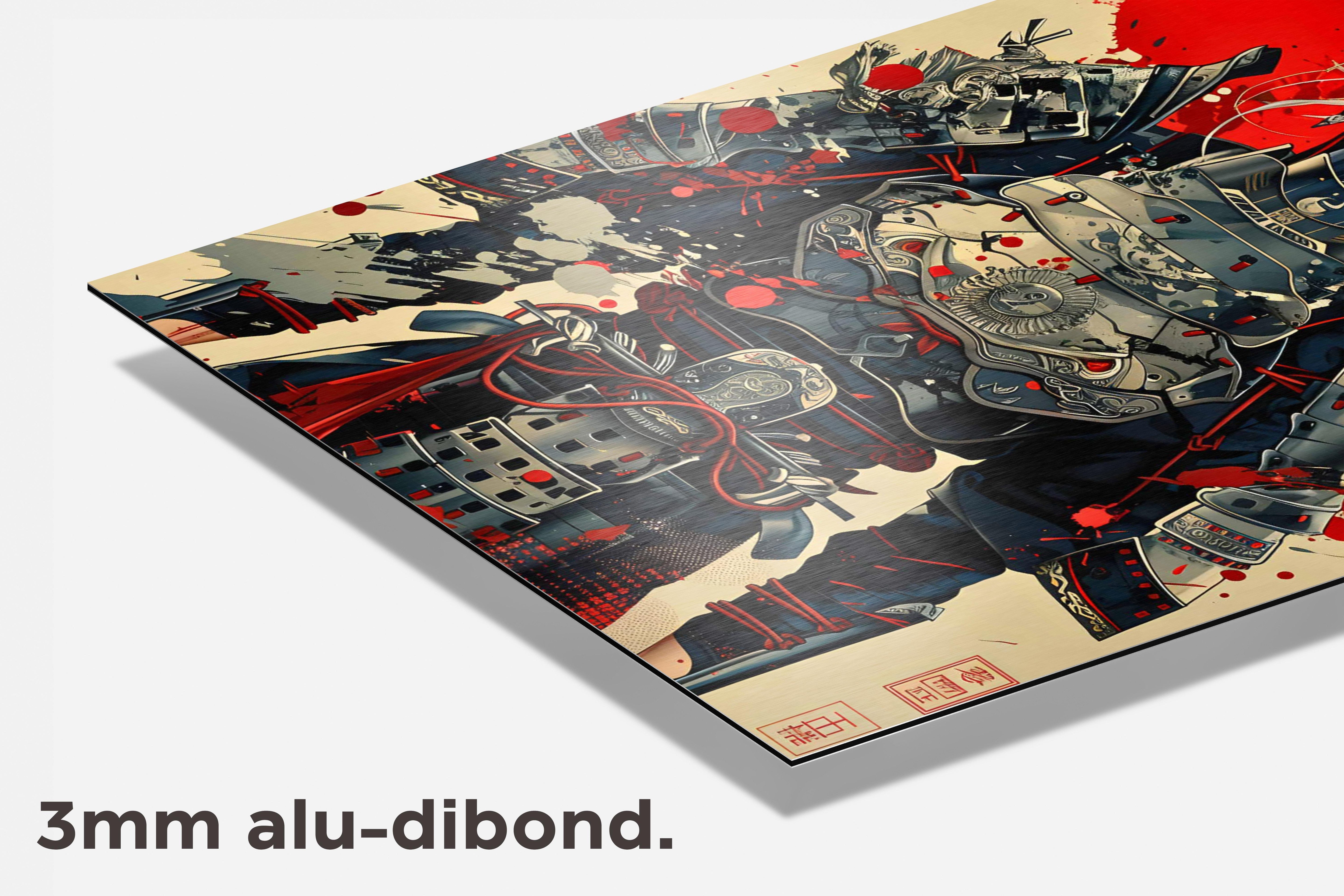 Samurai Krijger dibond detail