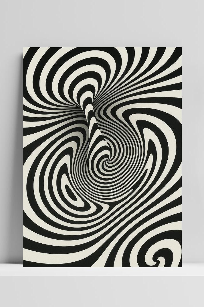 Optical illusion Vortex Spiral im Interieur