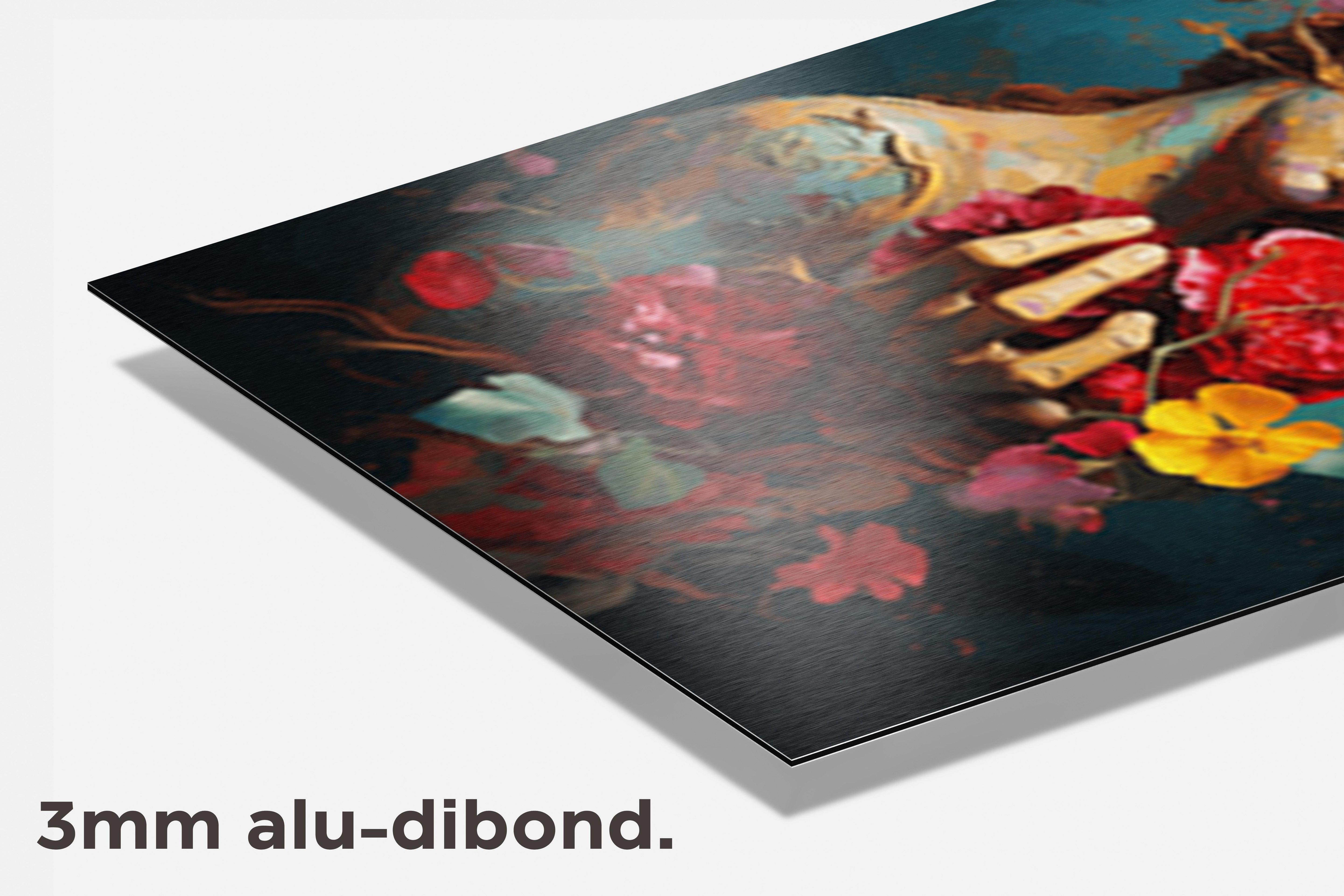 Standbeeld Bloemen dibond detail
