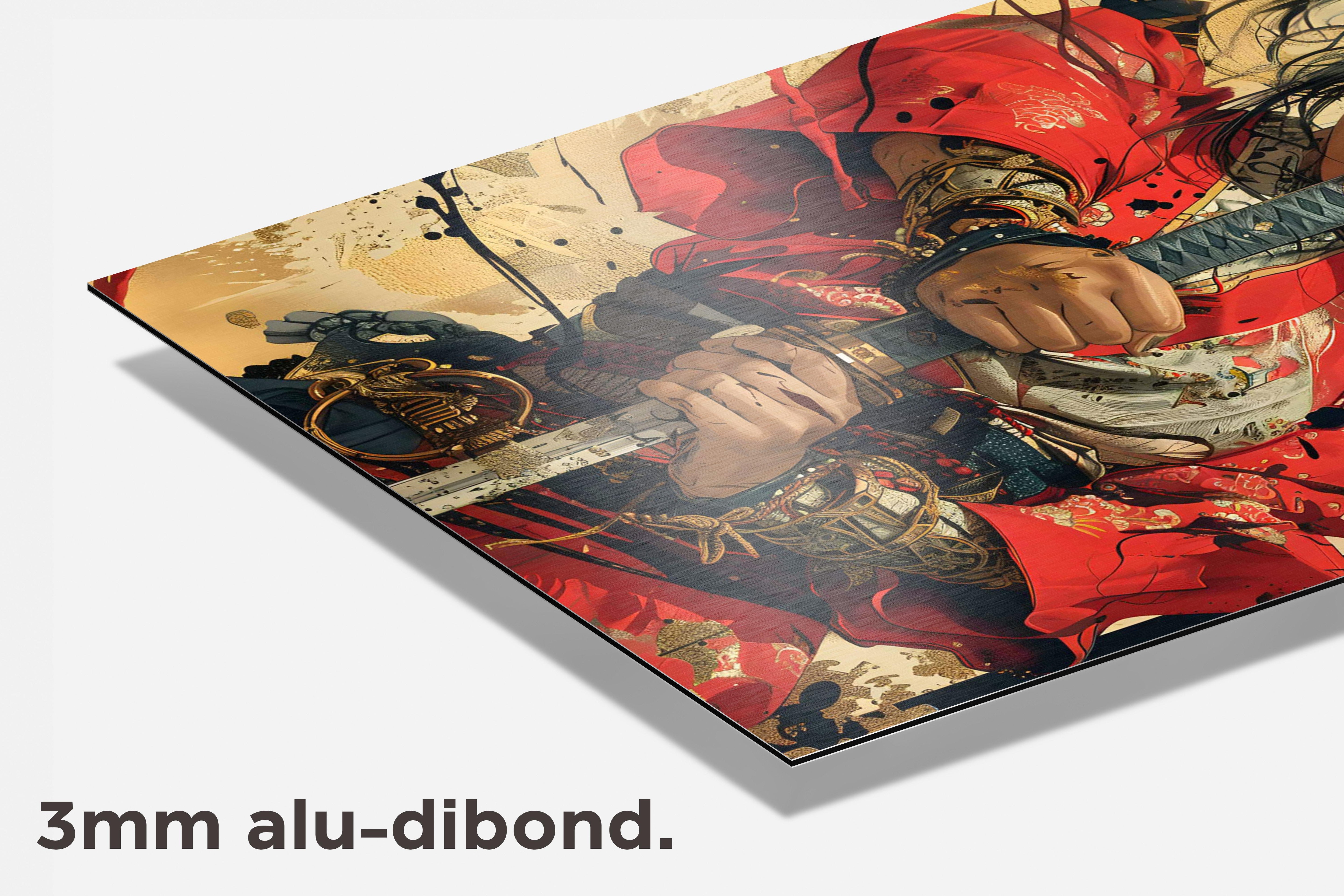 Samurai Meisje dibond detail