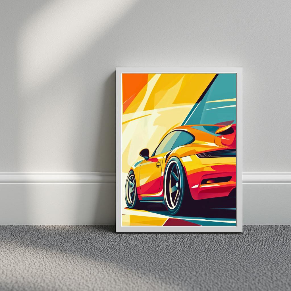 Sports Car Pop Art poster sfeerbeeld 3