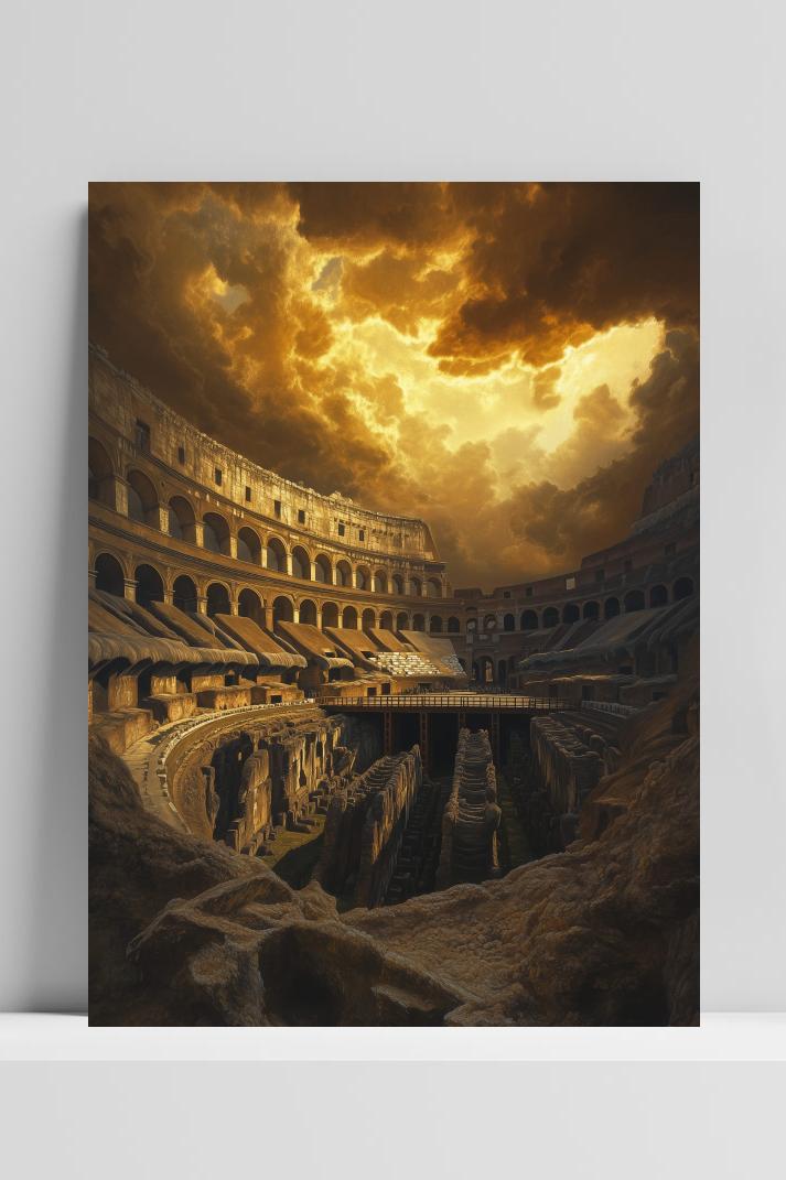 Colosseum Rome op 3mm aluminium dibond