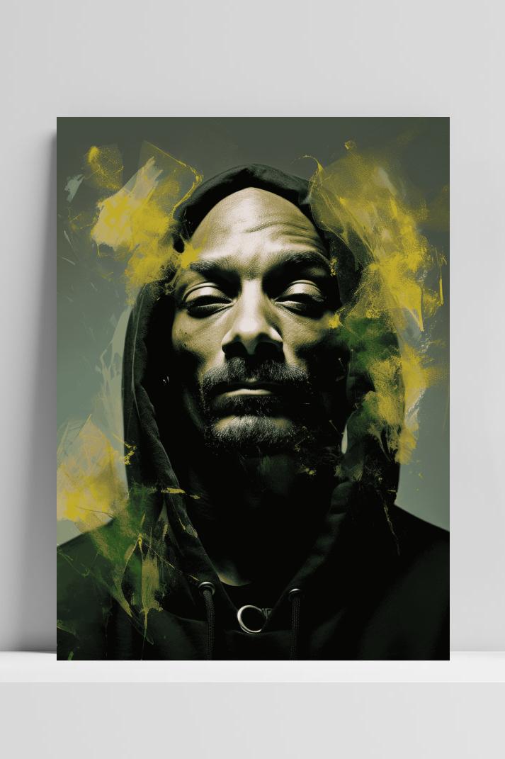 Snoop Dogg Rook op 3mm aluminium dibond