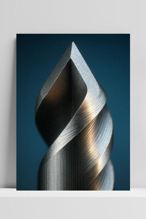 Drill Metal Industrial Spiral Poster