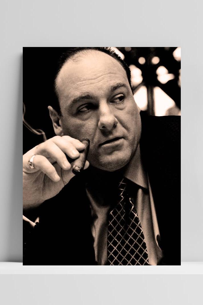 Tony Soprano op 3mm aluminium dibond