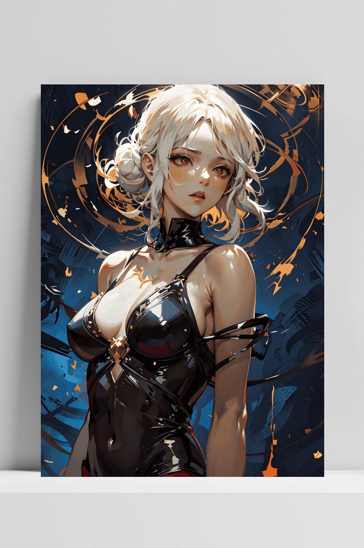 Anime Meid op 3mm aluminium dibond
