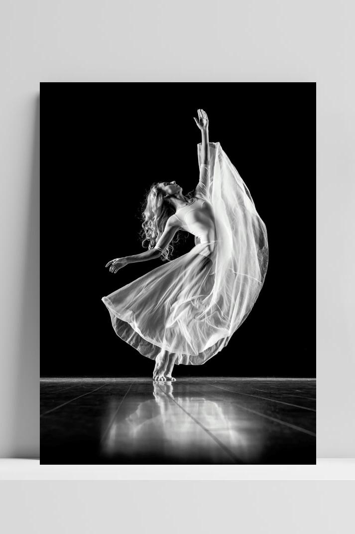 Ballerina op 3mm aluminium dibond