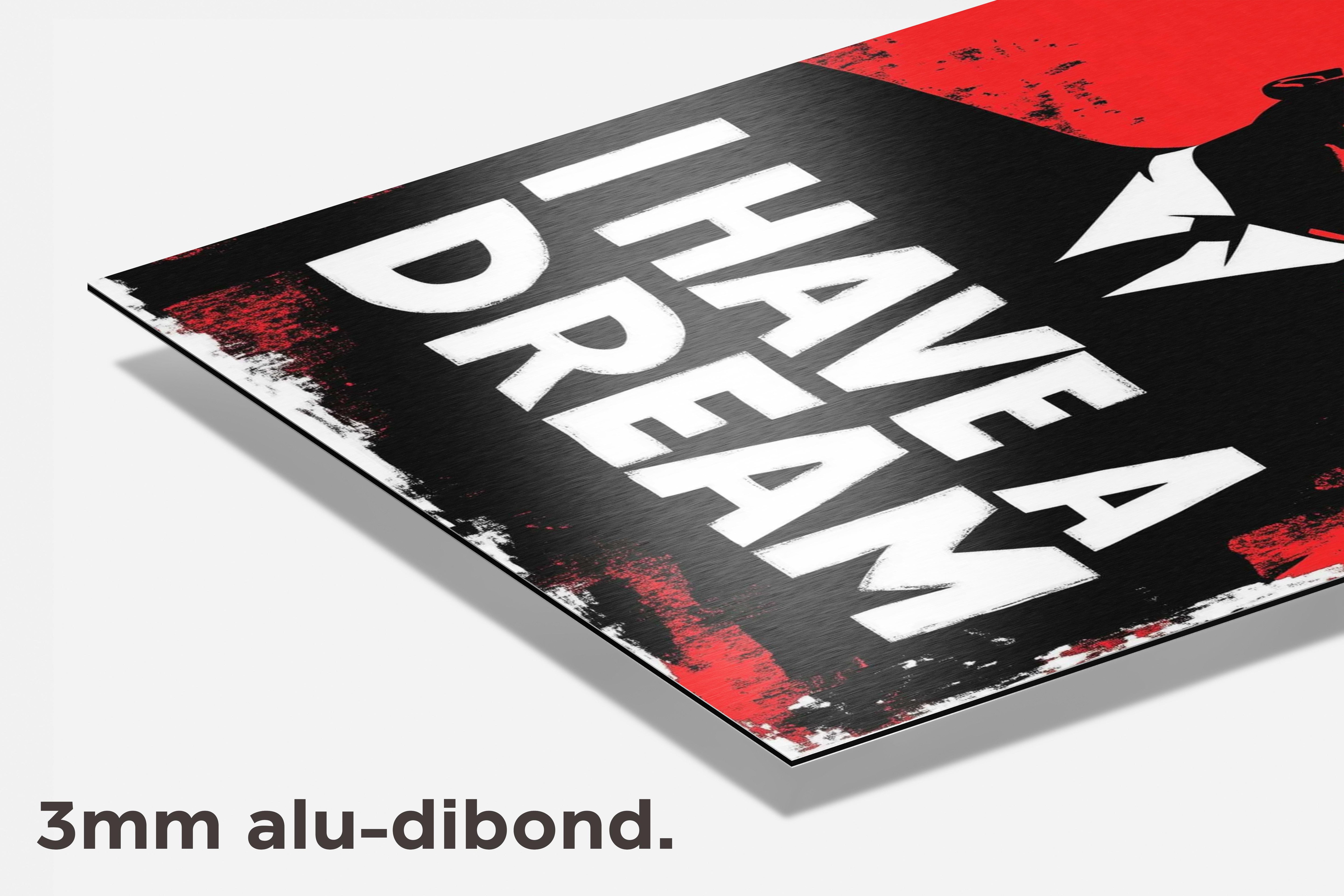 Martin Luther King Jr dibond detail