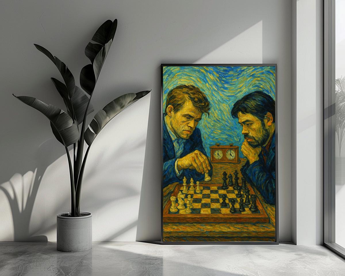 Chess Magnus Carlsen Hikaru Nakamura poster van 25 Artstreet