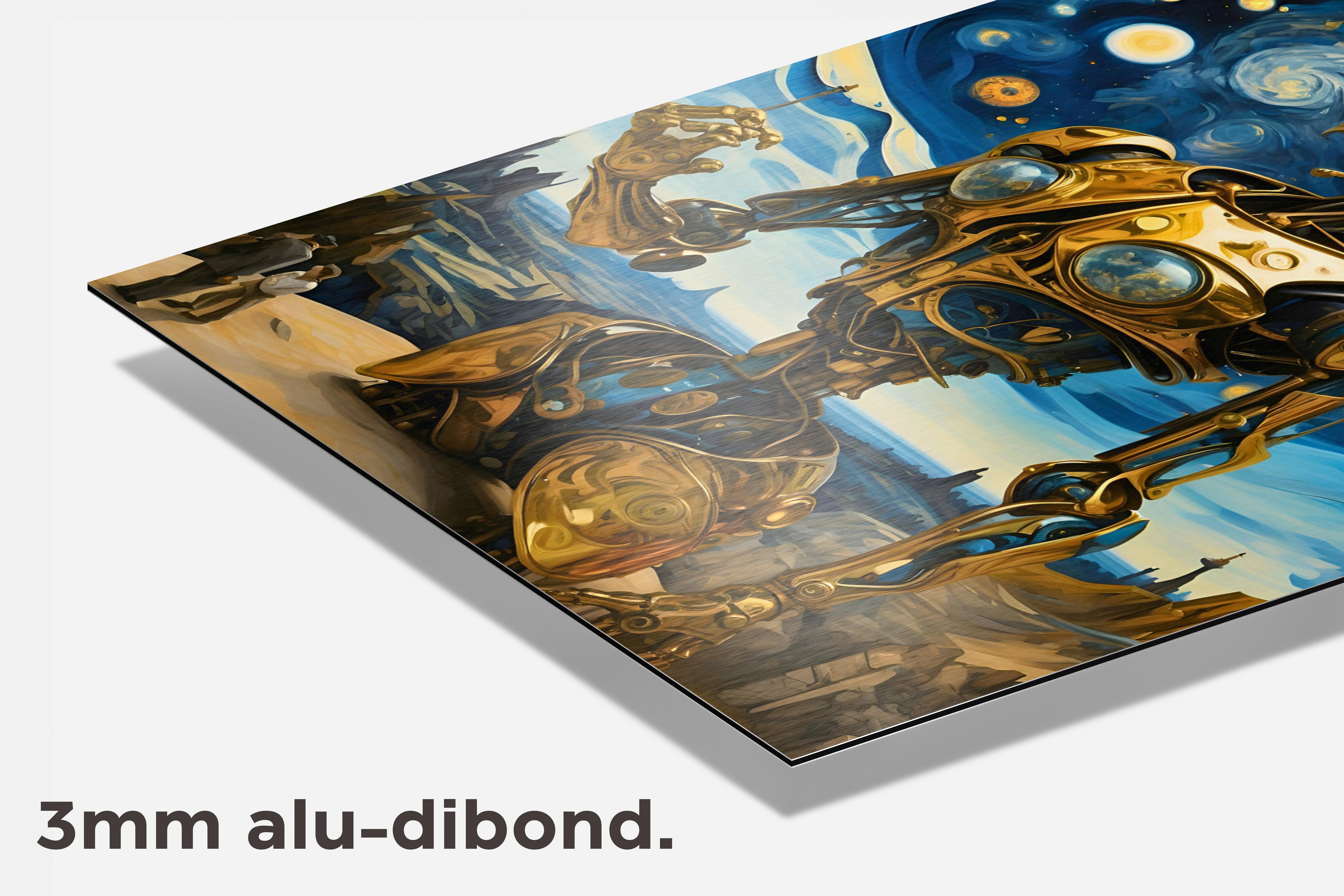 Van Gogh en Dali dibond detail
