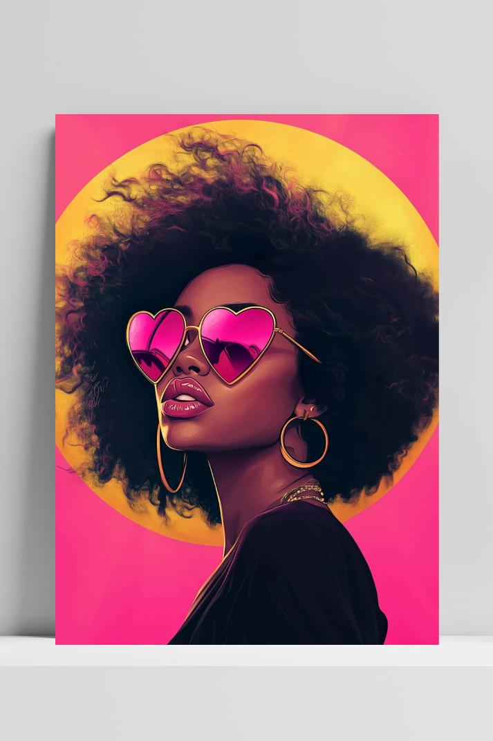Heart Sunglasses op 3mm aluminium dibond