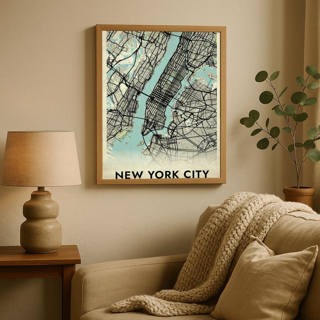 New York USA Vintage poster sfeerbeeld 2