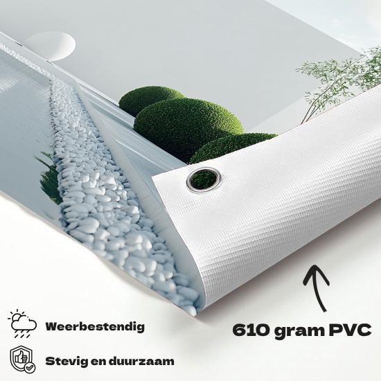 Tuinposter Minimalistisch materiaal-detail: 610 grams weerbestendig PVC-doek