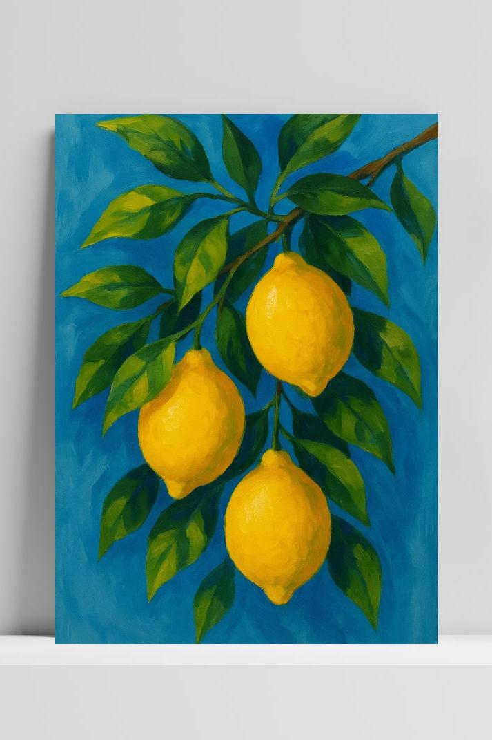 Lemon Aquarel poster van 25 Artstreet